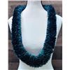 Image 1 : Dark Blue Lei w/ Kukui Nuts & Tie Closure Circa 1970's, 18"L