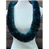 Image 3 : Dark Blue Lei w/ Kukui Nuts & Tie Closure Circa 1970's, 18"L