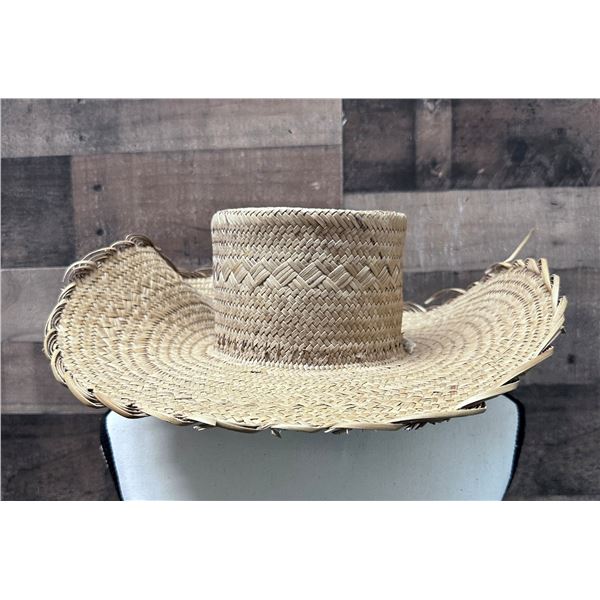 Antique Woven Paniolo Hat Circa 1900's w/ Adjustable String