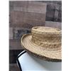 Image 3 : Antique Lauhala Handwoven Hat Circa 1900's Woman's or Childs (Rare)