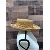 Image 5 : Antique Lauhala Handwoven Hat Circa 1900's Woman's or Childs (Rare)