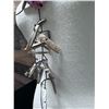 Image 6 : Vintage Mother of Pearl & Colored Shells Necklace on Leather Strand 40"L