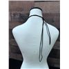 Image 8 : Vintage Mother of Pearl & Colored Shells Necklace on Leather Strand 40"L