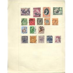 1920s/50s Kenya, China & Japan Hand Made Stamp Collection Album Page 17 Pieces (STM-0244)