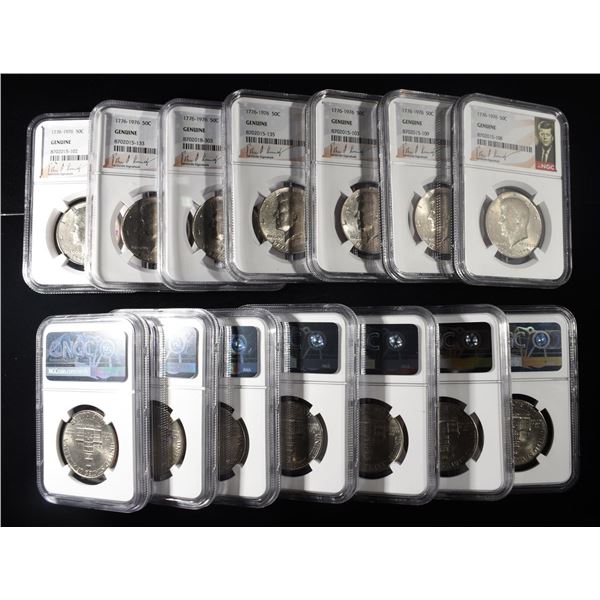 (14) 1776-1976 KENNEDY HALF DOLLAR NGC GENUINE