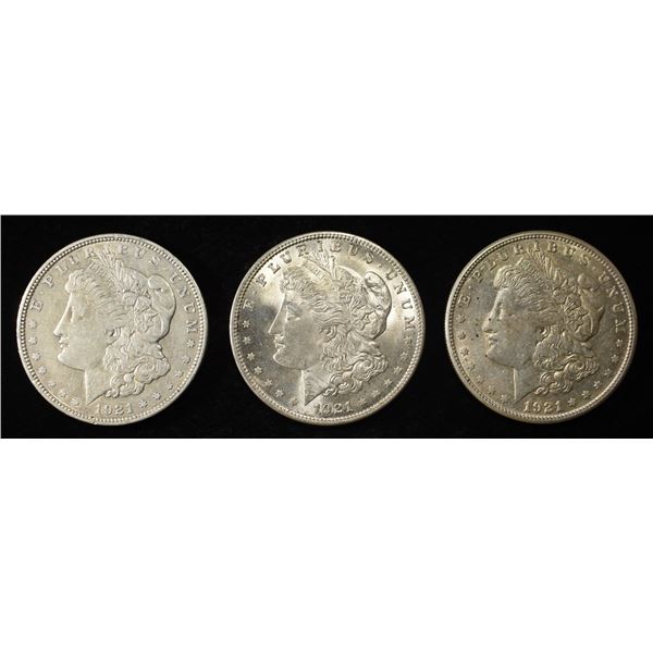 1921-P,D&S MORGAN DOLLAR BU