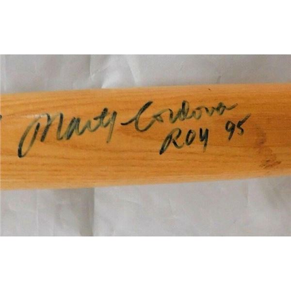 Minnesota Twins Marty Cordova  Signed Bat JSA Authenticated