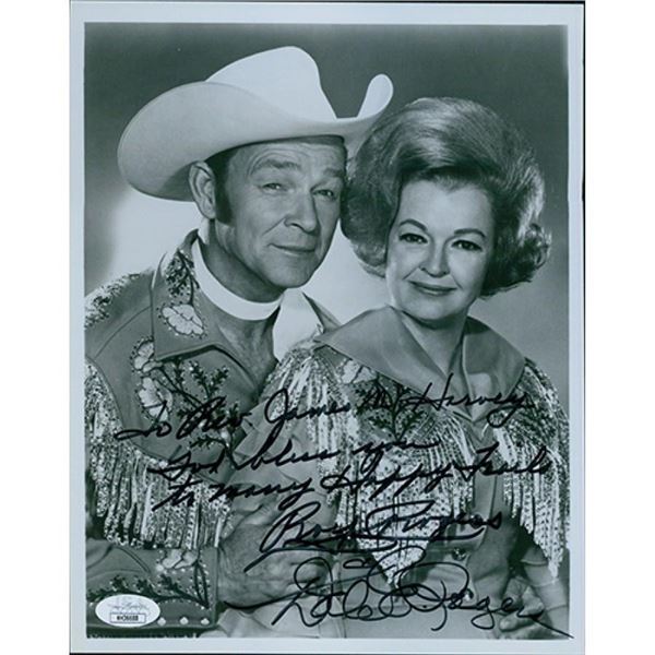 Roy Rogers Show Roy Rogers and Dale Evans Signed 8x10 Photo JSA Authenticated