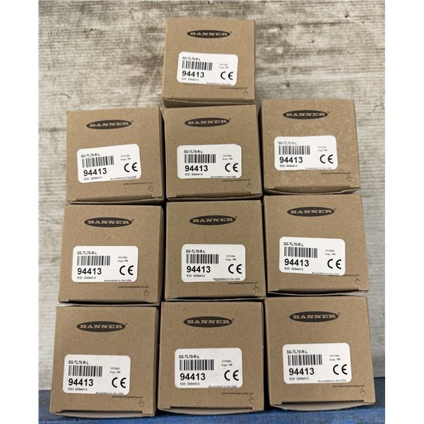 Lot of (10) Banner #SG-TL70-R-L Red Indicator Lights