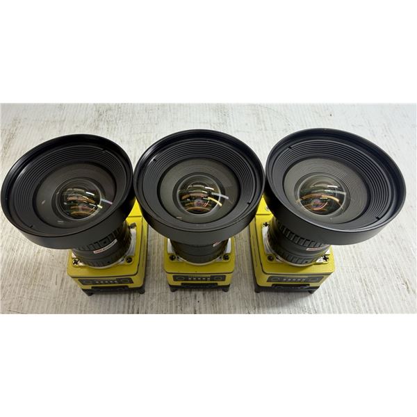 (3) Cognex Model R00064 / #821-10210-1R / #IS9912M-373-50 / #1000000386 Cameras