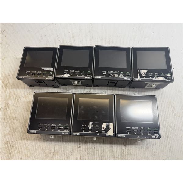 Lot of (7) Omron #KM-N3-FLK Power Monitors
