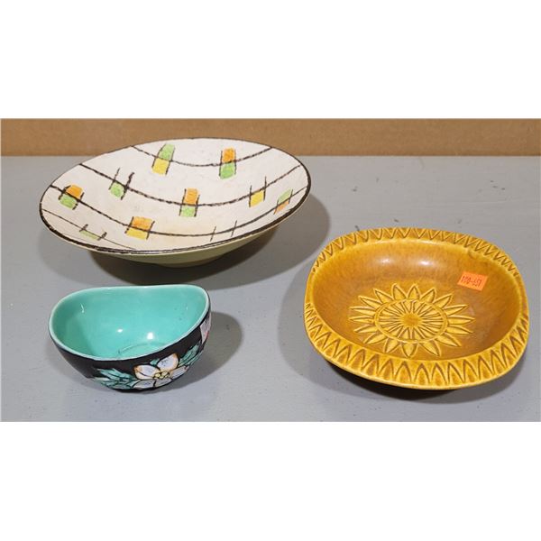 Art Bowl Lot w/ Bay Keramik Bowl Made in West Germany