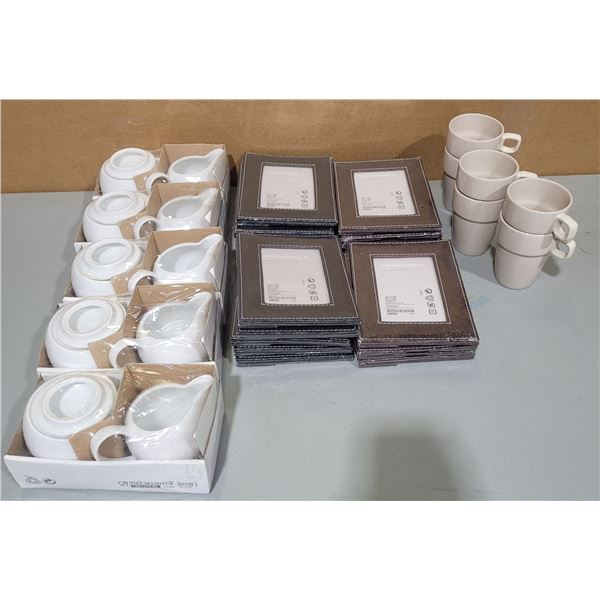 New Ikea Lot w/ Creamer & Sugar Dishes, Picture Frames, & Mugs