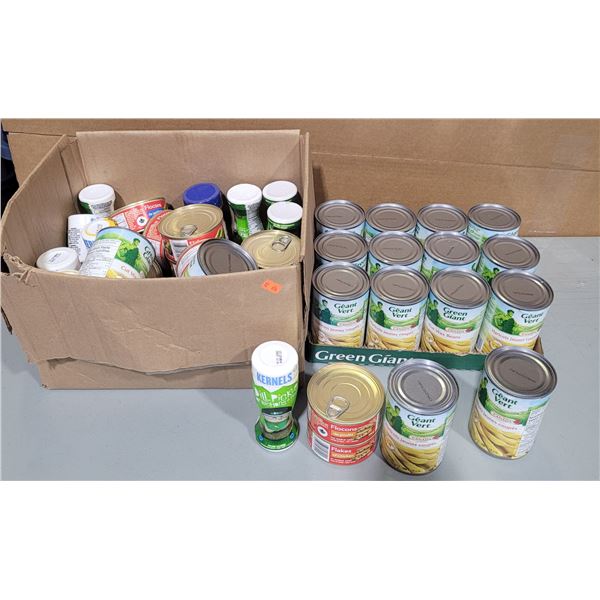 Lot of Canned Goods & Popcorn Seasoning