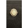 Image 1 : APPROX 14K LADIES CLUSTER RING SET WITH OPAL AND DIAMONDS (.015CT, 3.9G)
