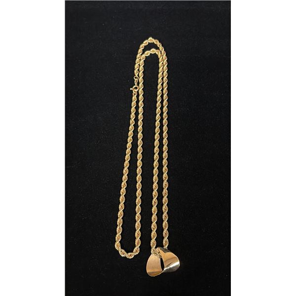 APPROX 14K CHAIN (30") WITH APPROX 10K PENDANT (11G)