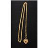 Image 1 : APPROX 10K CHAIN (18") WITH APPROX 14K HEART PENDANT (4.7G)