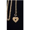 Image 2 : APPROX 10K CHAIN (18") WITH APPROX 14K HEART PENDANT (4.7G)