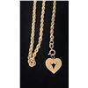 Image 3 : APPROX 10K CHAIN (18") WITH APPROX 14K HEART PENDANT (4.7G)