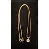Image 1 : APPROX 10K CHAIN (16") WITH APPROX 14K PENDANT SET WITH CUBIC ZIRCONIA (4.1G)