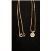 Image 2 : APPROX 10K CHAIN (16") WITH APPROX 14K PENDANT SET WITH CUBIC ZIRCONIA (4.1G)