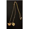 Image 1 : APPROX 10K CHAIN (20") WITH TWO APPROX 10K PENDANTS (3.4G)