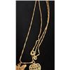 Image 3 : APPROX 10K CHAIN (20") WITH TWO APPROX 10K PENDANTS (3.4G)