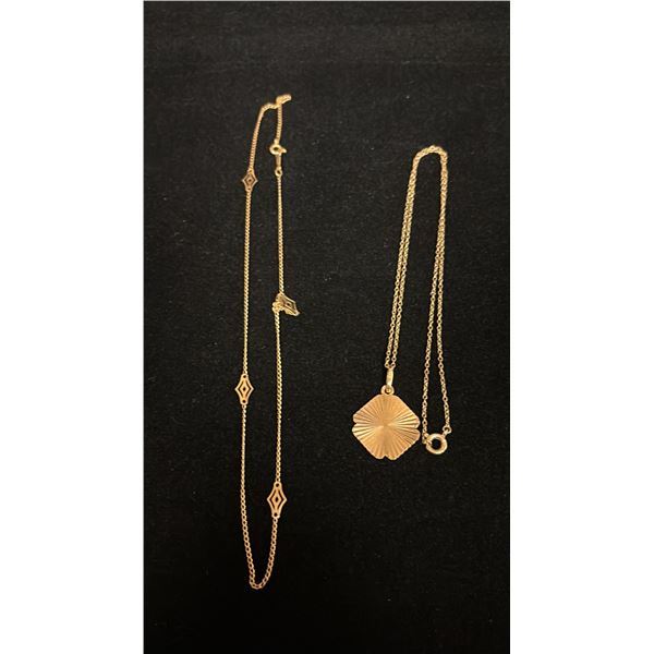 APPROX 10K CHAIN (14") WITH APPROX 10K PENDANT & APPROX 10K CHAIN (14", 5G)