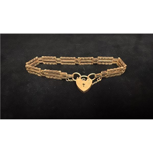 APPROX 9K GATE LINK BRACELET (5.4G)