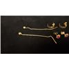 Image 2 : FOUR PAIRS APPROX 9K+ EARRINGS WITH ASSORTED SETTINGS (3G)
