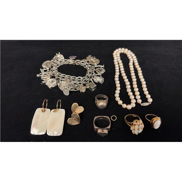 MISC JEWELRY (10.4G GOLD & 92.6G SILVER CONTENT)
