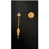 Image 1 : APPROX 14K STICK PIN & APPROX 10K TIE TACK (1.5G)