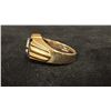Image 2 : APPROX 10K MENS PINKY RING SET WITH BLUE STONE (6.1G)