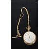 Image 1 : GOLD PLATED WALTHAM POCKET WATCH WITH WATCH CHAIN (12")
