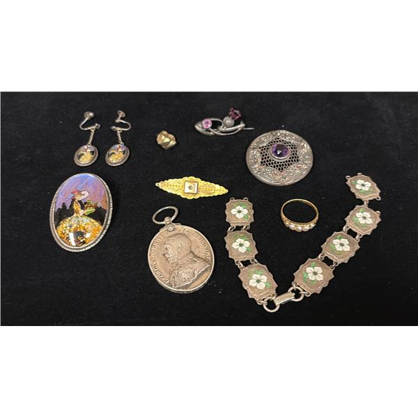 MISC JEWELRY (7.7G GOLD & 86.7G SILVER CONTENT)