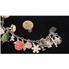 Image 3 : SILVER CHARM BRACELET WITH MULTIPLE SILVER AND METAL CHARMS & 1967 CANADA SILVER QUARTER PENDANT ...