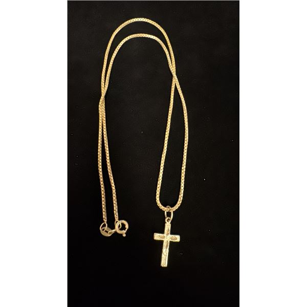 SILVER CHAIN WITH SILVER CROSS PENDANT