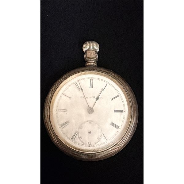 SUN DIAL SILVER POCKET WATCH (REQUIRES SERVICE)