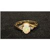 Image 1 : APPROX 10K LADIES RING SET WITH OPAL AND DIAMONDS (2.4G)