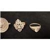 Image 3 : FOUR SILVER LADIES RINGS (ONE SET WITH MOONSTONE, 11.3G)