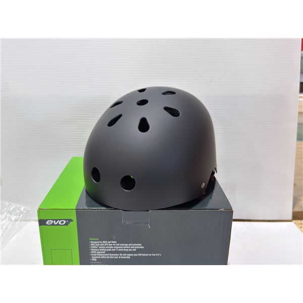 CASQUE DE VÉLO EVO CHUCK, TAILLE L/M, NOIR