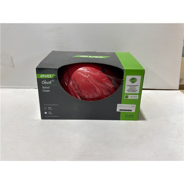 CASQUE DE VÉLO EVO CHUCK, TAILLE S/M, ROUGE