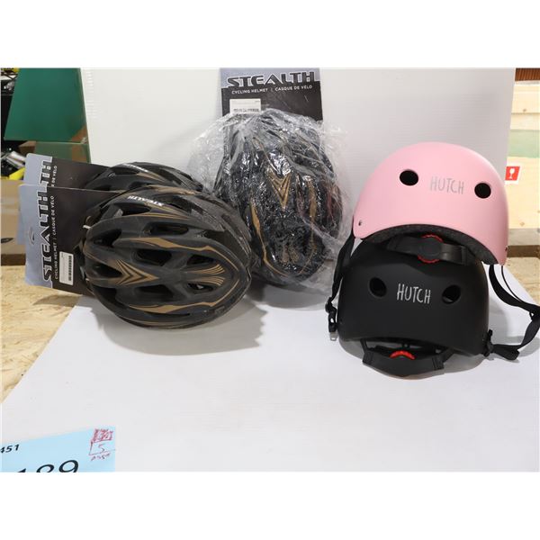LOT DE 5 CASQUES DE VÉLO ASSORTIS
