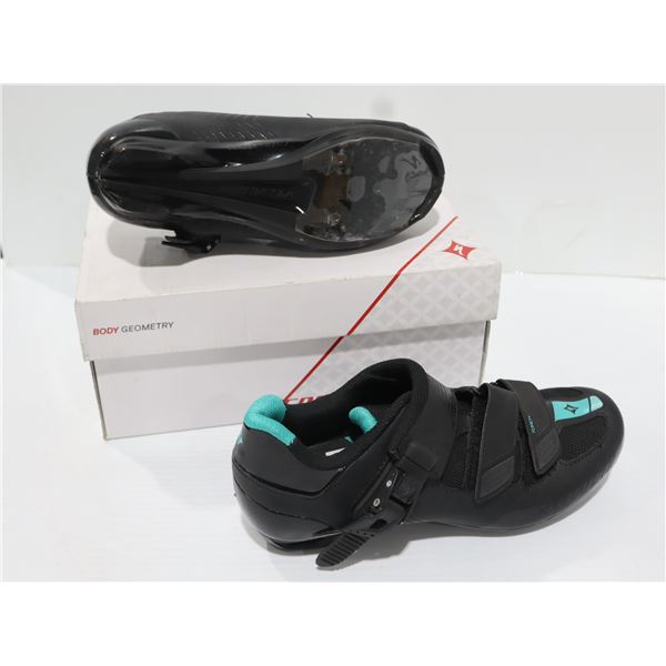 CHAUSSURES DE VÉLO DE ROUTE FEMME SPECIALIZED TORCH, TAILLE 38 EU, NOIR/TURQUOISE