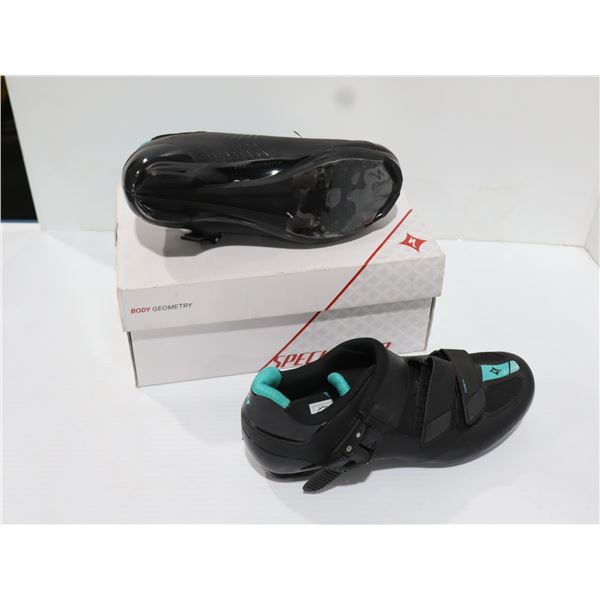 CHAUSSURES DE VÉLO DE ROUTE FEMME SPECIALIZED TORCH, TAILLE 39,5 EU, NOIR/TURQUOISE