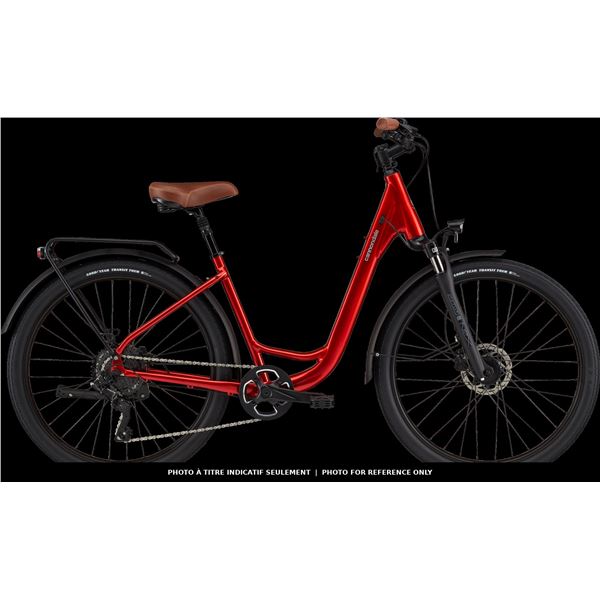 VÉLO HYBRIDE CANNONDALE ADVENTURE 1, PETIT CADRE, 18 VITESSES, BORDEAUX, EN BOÎTE