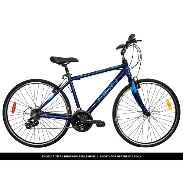 VÉLO HYBRIDE DCO DOWNTOWN 701, 21 VITESSES, 22 PO, INDIGO FONCÉ/BLEU, EN BOÎTE