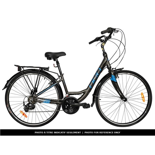 VÉLO HYBRIDE DCO CITY CLASS, 21 VITESSES, 16 PO, INDIGO FONCÉ/BLEU, EN BOÎTE