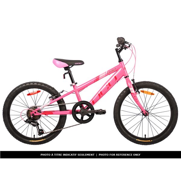 VÉLO JUNIOR DCO SPIRIT, 7 VITESSES, 20 PO, ROSE, EN BOÎTE