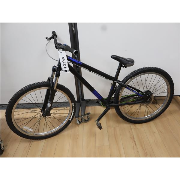 VÉLO DE MONTAGNE FEMME, NOIR/BLEU, USAGÉ
